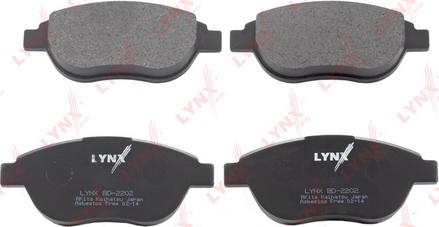 LYNXauto BD-2202 - Тормозные колодки, дисковые, комплект unicars.by