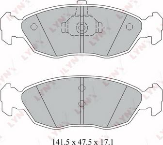 LYNXauto BD-2219 - Тормозные колодки, дисковые, комплект unicars.by