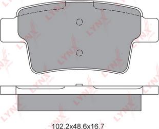 LYNXauto BD-2226 - Тормозные колодки, дисковые, комплект unicars.by