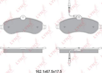 LYNXauto BD-2227 - Тормозные колодки, дисковые, комплект unicars.by