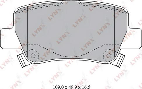 LYNXauto BD-7599 - Тормозные колодки, дисковые, комплект unicars.by