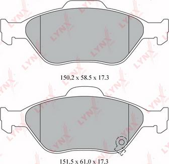 LYNXauto BD-7594 - Тормозные колодки, дисковые, комплект unicars.by