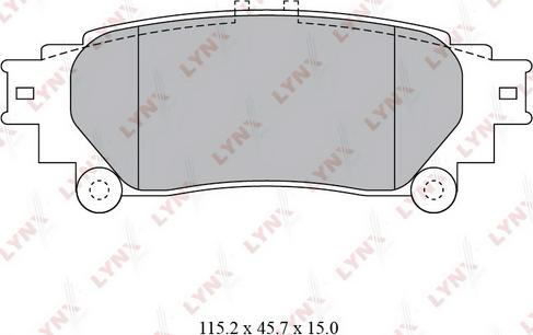 LYNXauto BD-7597 - Тормозные колодки, дисковые, комплект unicars.by