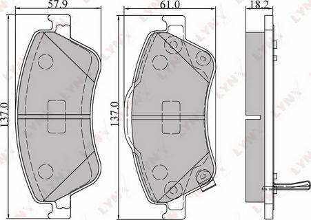 LYNXauto BD-7546 - Тормозные колодки, дисковые, комплект unicars.by