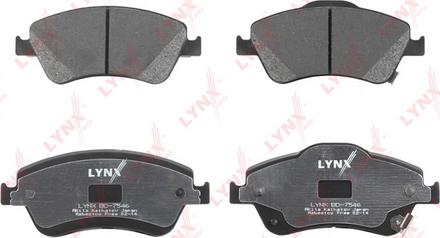 LYNXauto BD-7546 - Тормозные колодки, дисковые, комплект unicars.by