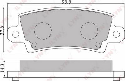 LYNXauto BD-7541 - Тормозные колодки, дисковые, комплект unicars.by