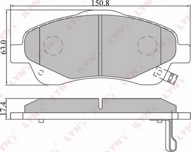 LYNXauto BD-7548 - Тормозные колодки, дисковые, комплект unicars.by