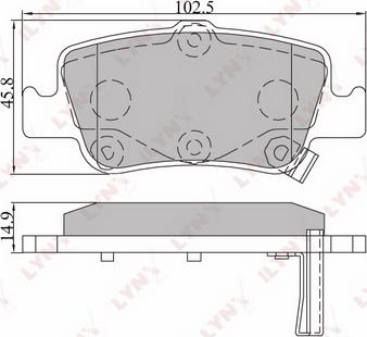 LYNXauto BD-7547 - Тормозные колодки, дисковые, комплект unicars.by