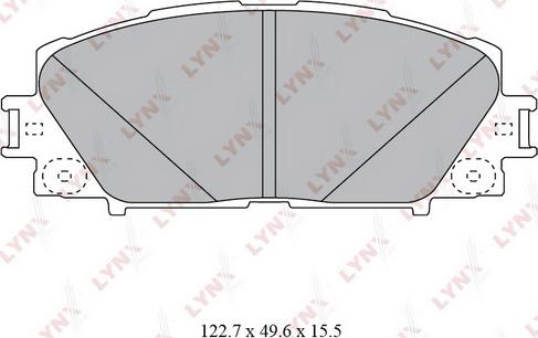 LYNXauto BD-7550 - Тормозные колодки, дисковые, комплект unicars.by