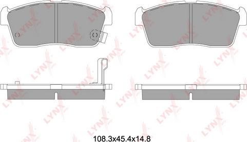 LYNXauto BD-7551 - Тормозные колодки, дисковые, комплект unicars.by