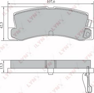 LYNXauto BD-7557 - Тормозные колодки, дисковые, комплект unicars.by