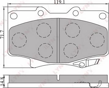 LYNXauto BD-7504 - Тормозные колодки, дисковые, комплект unicars.by