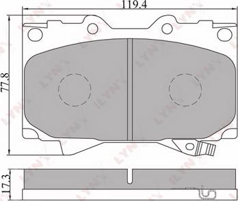 LYNXauto BD-7503 - Тормозные колодки, дисковые, комплект unicars.by