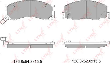 LYNXauto BD-7512 - Тормозные колодки, дисковые, комплект unicars.by