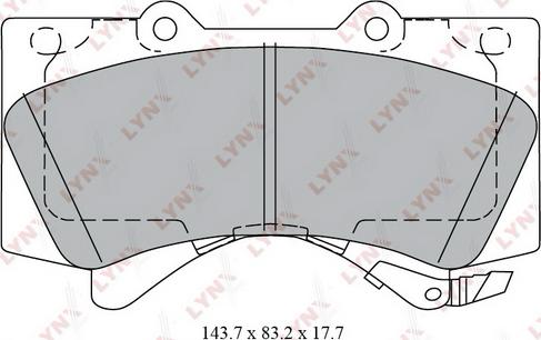 LYNXauto BD-7580 - Тормозные колодки, дисковые, комплект unicars.by