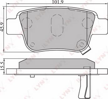 LYNXauto BD-7539 - Тормозные колодки, дисковые, комплект unicars.by