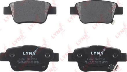 LYNXauto BD-7539 - Тормозные колодки, дисковые, комплект unicars.by