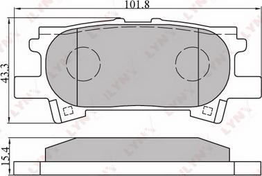 LYNXauto BD-7534 - Тормозные колодки, дисковые, комплект unicars.by