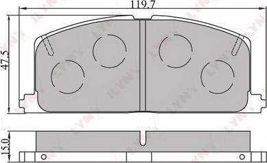 LYNXauto BD-7533 - Тормозные колодки, дисковые, комплект unicars.by