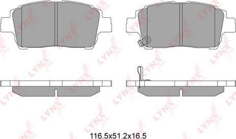 LYNXauto BD-7526 - Тормозные колодки, дисковые, комплект unicars.by