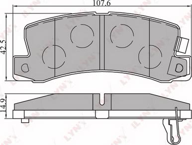 LYNXauto BD-7521 - Тормозные колодки, дисковые, комплект unicars.by