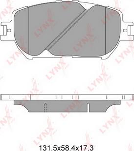 LYNXauto BD-7522 - Тормозные колодки, дисковые, комплект unicars.by