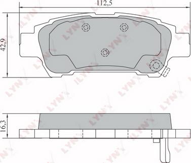 LYNXauto BD-7574 - Тормозные колодки, дисковые, комплект unicars.by