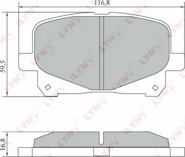 LYNXauto BD-7575 - Тормозные колодки, дисковые, комплект unicars.by