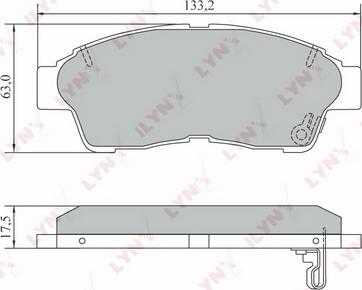 LYNXauto BD-7571 - Тормозные колодки, дисковые, комплект unicars.by