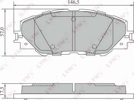 LYNXauto BD-7572 - Тормозные колодки, дисковые, комплект unicars.by