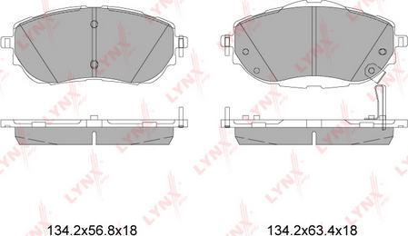 LYNXauto BD-7605 - Тормозные колодки, дисковые, комплект unicars.by