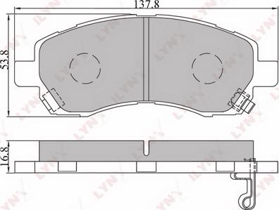 LYNXauto BD-7105 - Тормозные колодки, дисковые, комплект unicars.by