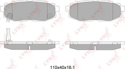 LYNXauto BD-7114 - Тормозные колодки, дисковые, комплект unicars.by