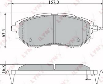 LYNXauto BD-7111 - Тормозные колодки, дисковые, комплект unicars.by