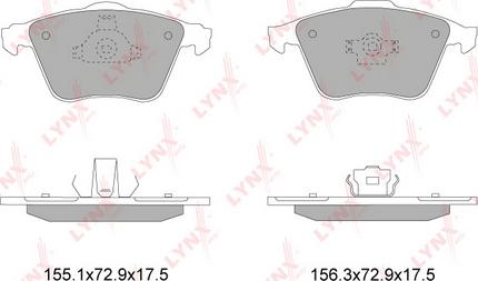 LYNXauto BD-7819 - Тормозные колодки, дисковые, комплект unicars.by