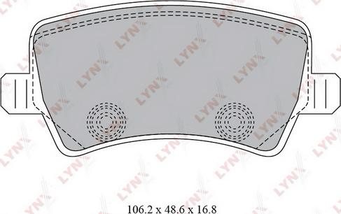 LYNXauto BD-7817 - Тормозные колодки, дисковые, комплект unicars.by