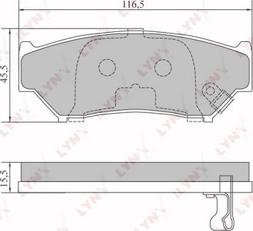 LYNXauto BD-7305 - Тормозные колодки, дисковые, комплект unicars.by