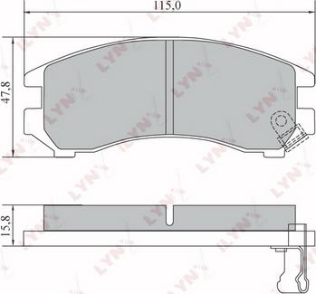 BENDIX 572236S - Тормозные колодки, дисковые, комплект unicars.by