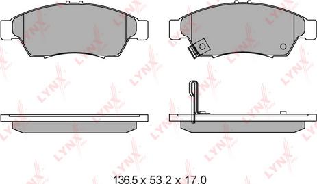 LYNXauto BD-7311 - Тормозные колодки, дисковые, комплект unicars.by