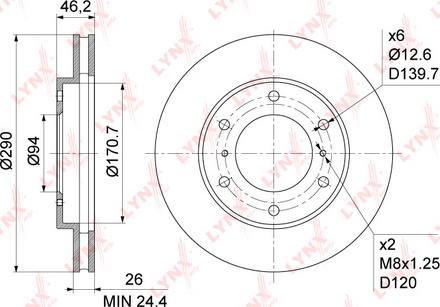 LYNXauto BN-1090 - Тормозной диск unicars.by