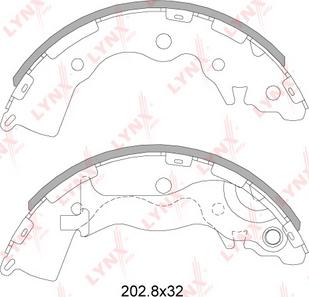 LYNXauto BS-4402 - Комплект тормозных колодок, барабанные unicars.by