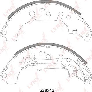 LYNXauto BS-5900 - Комплект тормозных колодок, барабанные unicars.by