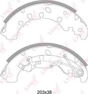 LYNXauto BS-5901 - Комплект тормозных колодок, барабанные unicars.by