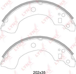 LYNXauto BS-5718 - Комплект тормозных колодок, барабанные unicars.by