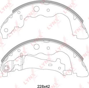 LYNXauto BS-6304 - Комплект тормозных колодок, барабанные unicars.by