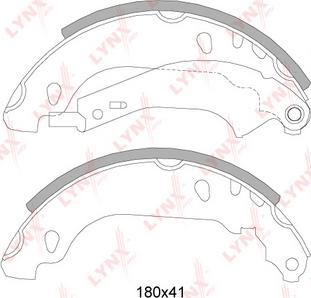 LYNXauto BS-6305 - Комплект тормозных колодок, барабанные unicars.by