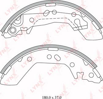 LYNXauto BS-6301 - Комплект тормозных колодок, барабанные unicars.by