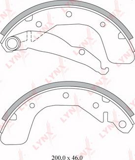 LYNXauto BS-1800 - Комплект тормозных колодок, барабанные unicars.by