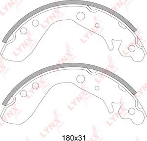 LYNXauto BS-3404 - Комплект тормозных колодок, барабанные unicars.by