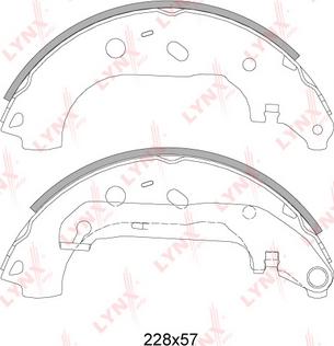 LYNXauto BS-3005 - Комплект тормозных колодок, барабанные unicars.by